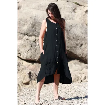 Dámské šaty Glara Dámské propínací lněné šaty 817532