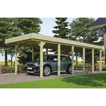 Přístřešek na auto Přístřešek na auto SKAN HOLZ Friesland 314 x 860 cm impregnovaný vč. EPDM fólie