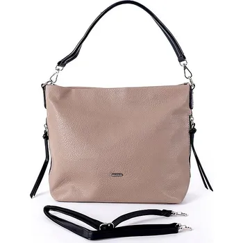Středně velká hnědo-šedá kabelka na rameno i crossbody David Jones 6727-2A