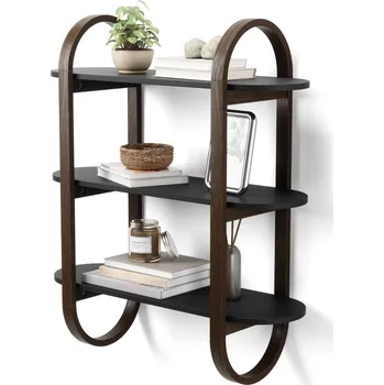 police Nástěnná police Umbra BELLWOOD V.75cm hnědá