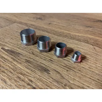 Fitinka Zátka vnější závit, nerez Průměr závitu: 1/2"