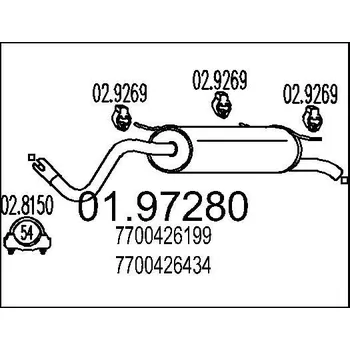 Auto-moto Zadní tlumič výfuku MTS 01.97280