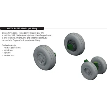 Plastikový model Eduard 1/48 EA-18G wheels (MENG)