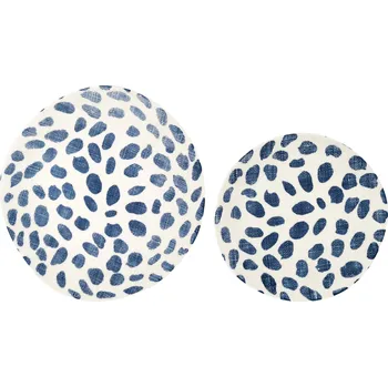 Talíř by Mělký a dezertní talíř, set 2ks, modrá