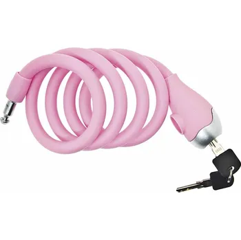 Zámek na kolo Lankový zámek BRN Silicone Spirale Pink