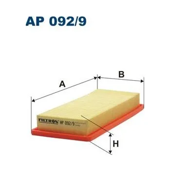 Vzduchový filtr Vzduchový filtr FILTRON AP 092/9