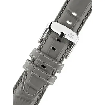 Řemínek na hodinky Kožený řemínek Morellato Soccer M 4497B44.092, šedý, ekokůže