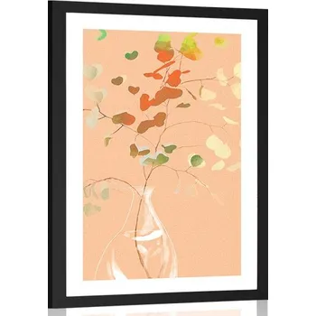 Váza Dovido Plakát s paspartou váza s větvičkou