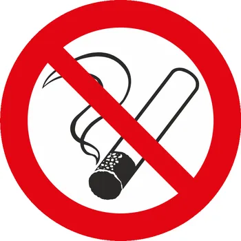 Zákaz kouření plast 0,5mm 210 x 210 mm