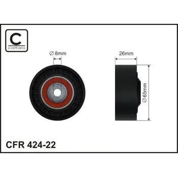 Auto-moto Vratná/vodicí kladka, klínový žebrový řemen CAFFARO 424-22