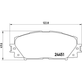 Brzdová destička Sada brzdových destiček, kotoučová brzda BREMBO P 83 106