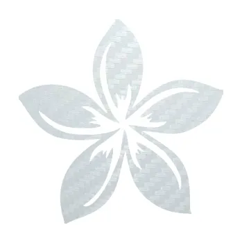 Samolepící dekorace Květina dekor 027 levá plumérie (51 - 3D karbon bílý) SAMOLEPKA NA AUTO, NÁLEPKA, FÓLIE, POLEP, TUNING, VLASTNÍ TEXT, TISK, AUTOSAMOLEPKY.cz, POLEPY, OBRÁZEK, LOGO, 3D STICKERS