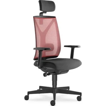 Židle kancelářská Leaf 503 SYB, hlavová opěrka, červená