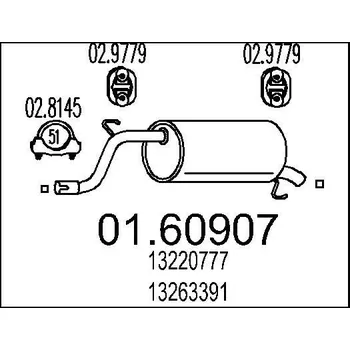 Tlumič výfuku Zadní tlumič výfuku MTS 01.60907