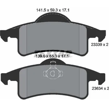Brzdová destička Sada brzdových destiček, kotoučová brzda TEXTAR 2333901