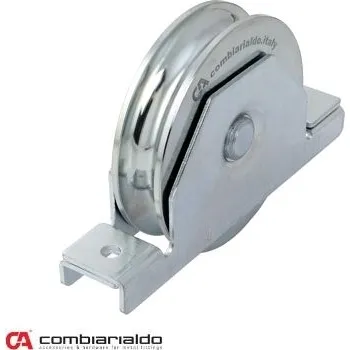 zvedák Kladka ø 90 mm pro zapuštění do jeklu dvouložisková Combi Arialdo, U20 profil, nosnost 390 kg