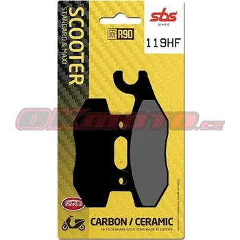 Brzdová destička Přední brzdové destičky SBS 119HF - Kymco K-Pipe 50, 50ccm - 13-17