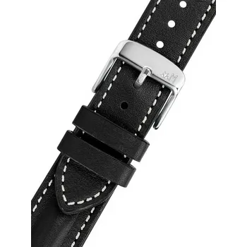 Řemínek na hodinky Kožený řemínek Morellato Sailing M 5617C03.019, černý
