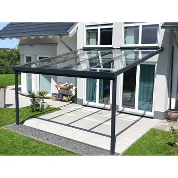 Pergola Gutta Terrassendach Premium 4,10 x 3,06 m sklo 10 mm antracitová/čirá
