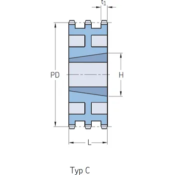 Řetěz na kolo Řetězové kolo SKF PHS 16B-3TB57 zubů - Taper Lock