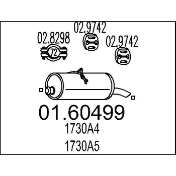 Auto-moto Zadní tlumič výfuku MTS 01.60499