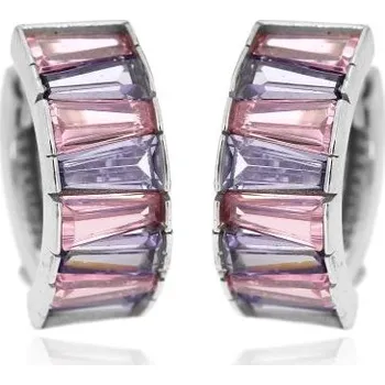 Náušnice Zlatnictví U Kostela Stříbrné kroužky s barevnými kamínky 2131 633861803