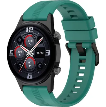 Příslušenství k chytrým hodinkám eses Silikonový řemínek s proužkem - Zelený, 22 mm