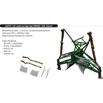 Plastikový model Eduard 1/48 F4F undercarriage legs BRONZE (EDUARD)