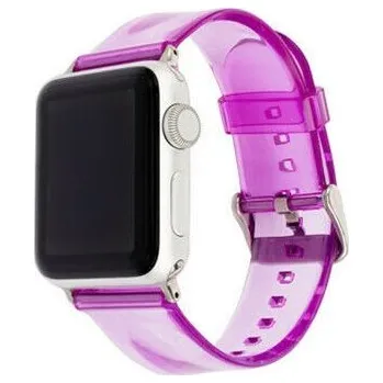 Řemínek na hodinky Transparentní silikonový řemínek pro Apple Watch Ultra 49mm / 46mm / 45mm / 44mm / 42mm - fialový