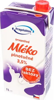 Mléko Pragolaktos Mléko plnotučné 1 l bez laktózy 