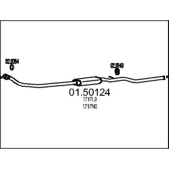 Auto-moto Střední tlumič výfuku MTS 01.50124