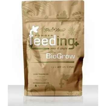 Hnojivo Green House Feeding BioGrow 1kg, bio hnojivo na růst (Směs pečlivě vybraných přírodních surovin Green House Feeding BioGrow je určeno pro rychle rostoucí rostliny ve fázi růstu. Míchá se přímo se substrátem. Živiny se uvolňují postupně a napomáhají s)
