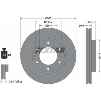 Brzdový kotouč Brzdový kotouč TEXTAR 92203800