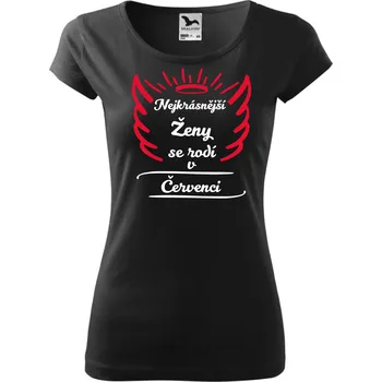 Fenomeno Dámské tričko Nejkrásnější ženy se rodí - černé Velikost: 3XL, Volba měsíce: Březen