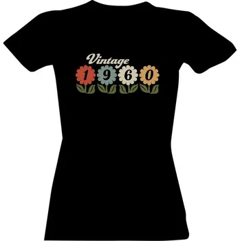 Dámské tričko Tričko s potiskem 1960 - kytky dámské