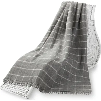 deka Wooline pléd s třásněmi šedý, jehněčí vlna, 150x200cm TIP! extra jemná vlna!
