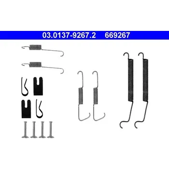 Brzdový systém Sada příslušenství, brzdové čelisti ATE 03.0137-9267.2