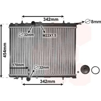 Motor automobilu Chladič, chlazení motoru VAN WEZEL 40002189