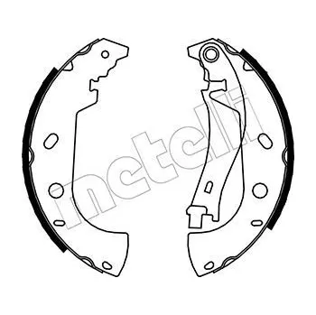 Brzdový systém Sada brzdových čelistí METELLI 53-0075