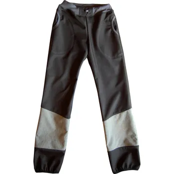 Chlapecké kalhoty dosupliku Dětské softshellové kalhoty - REFLEXNÍ šedé kapky 128 černá s šedou kapky softshell