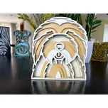 Vsepropejska Mandala Bobtail dekorace na stůl Barva: Béžová, Rozměr (cm): 17 x 15,5, Druh: Kartonová