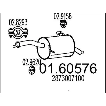 Tlumič výfuku Zadní tlumič výfuku MTS 01.60576