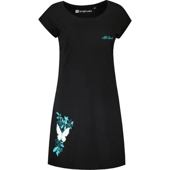 Dámské tričko Dámské prodloužené triko ALTISPORT CARRYOVER ALW137K388 ČERNÁ/TYRKYSOVÁ S/M