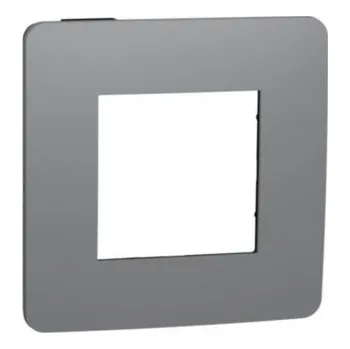 Elektroinstalační materiál Unica Studio Color NU280222 Rámeček jednonásobný, tmavě šedý/černý, Schneider Electric