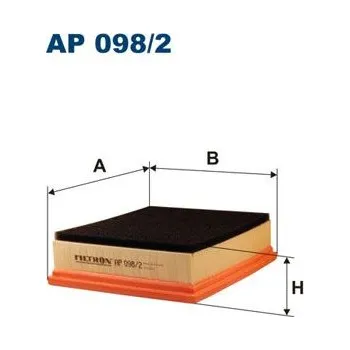 Filtr do auta Vzduchový filtr FILTRON AP 098/2