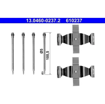 Přislušenství brzdového systému Sada příslušenství, obložení kotoučové brzdy ATE 13.0460-0237.2