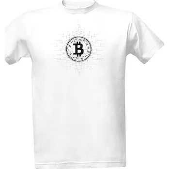 Pánská móda Tričko s potiskem Bitcoin black network pánské