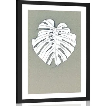 Plakát Dovido Plakát s paspartou bílý list monstery