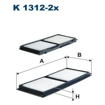 Klimatizace automobilu Filtr, vzduch v interiéru FILTRON K 1312-2x