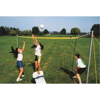 Volejbalová síť Volejbalová sada pro malé hřiště, žlutý lem sítě